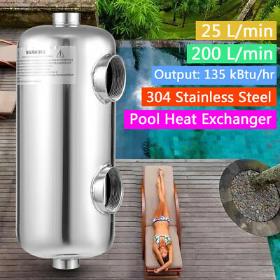 #ad #ad Stainless Steel Swimming Pool Heater Tube Shell Exchanger with Fixed Bracket