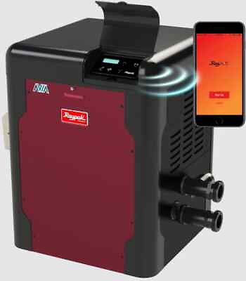#ad Raypak 018033 399k BTUs AVIA Digital Pool Heater Natural Gas WiFi Ready