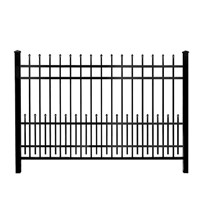 3 4 in. x 2 ft. x 6 ft. black aluminum fence puppy guard add on panel for pack