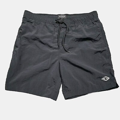 #ad Pac Sun Men#x27;s Swim Trunks Shorts Black 6quot; Inseam Size L Surf Fishing Outdoor