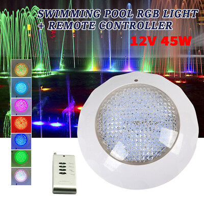 12V 45W RGB Swimming LED Pool Lights Underwater Light IP68 Waterproof Lamp Pool