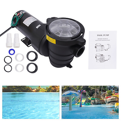 #ad 1.5HP Swimming Pool Water Pump Above In Ground Motor Strainer 1100W 1.5quot; NPT USA