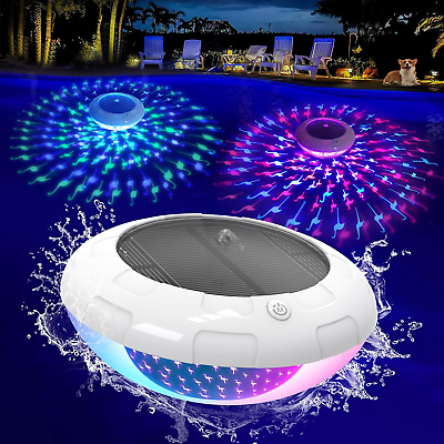 #ad Solar Floating Pool Lights Flamingo Pattern 6.5 Inch RGB Color Changing Stunnin