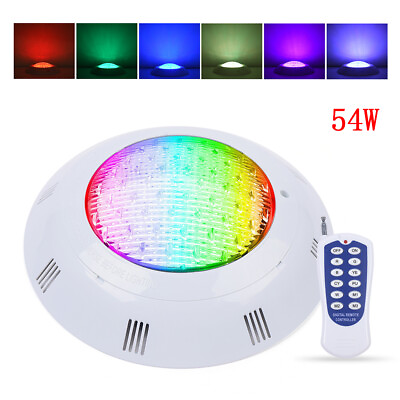 #ad 54W Color Changing RGB LED Swimming Pool Light Inground Underwater Light amp;RC