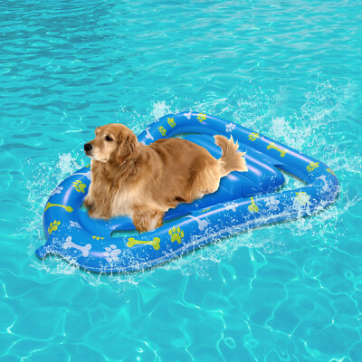 #ad Inflatable Dog Pet Pool Float Floating Bed Bath Raft Puppy Swimming Training Toy