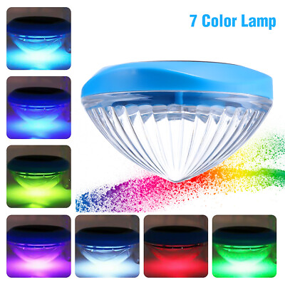#ad Solar RGB LED Floating Light Colorful Swimming Pool Pond Underwater Outdoor Lamp