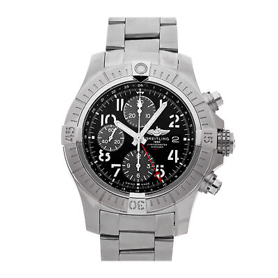 #ad Breitling Avenger Automatic Chronograph GMT Watch Mens Steel 45mm A24315101B1A1