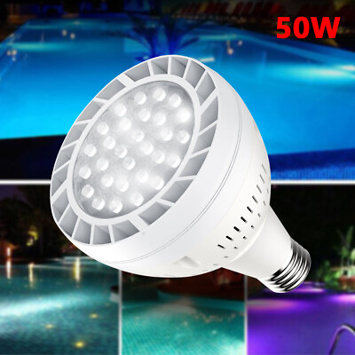 #ad Swimming Pool Light 50W Pool LED Light Bulb 6000K Bay Pool Decor Lights 120V