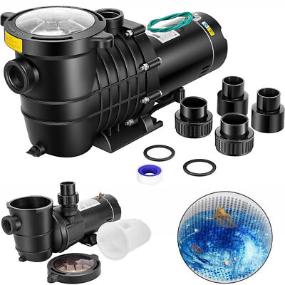 #ad 1.0 1.5 2.0 HP Swimming Pool Water Pump In Above Ground Motor Strainer