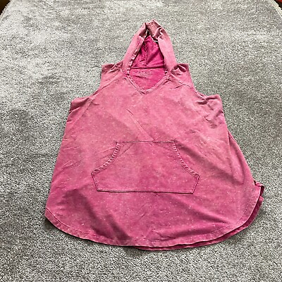 #ad Livi Swimming Cover Up Hoodie Dress Tunic women sPlus 18 20 Pink Pocket Pool