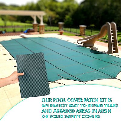 #ad 6 Pack 8х12 and 4x8 in Set Swimming Pool Safety Cover Repair Mesh Self Adhesive