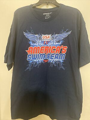 #ad Speedo Mens Short Sleeve T Shirt USA Swimming Size XL