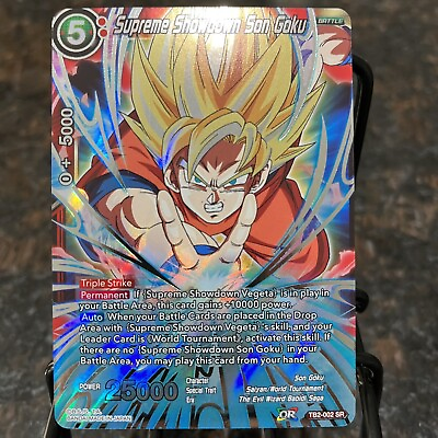 #ad #ad Supreme Showdown Son Goku TB2 002 SR Foil Dragon Ball Super Card Game NM
