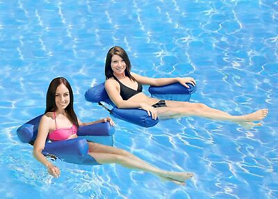 #ad Water Chair Inflatable Swimming Pool Floats for Adults*2pool float chairs