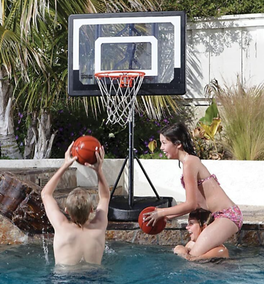 #ad #ad Basketball Pool Hoop Adjustable Swimming System Backboard Poolside Water Game