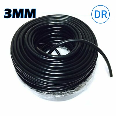 #ad Black 10 Feet 1 8quot; 3mm Fuel Air Silicone Vacuum Hose Line Tube Pipe Universally