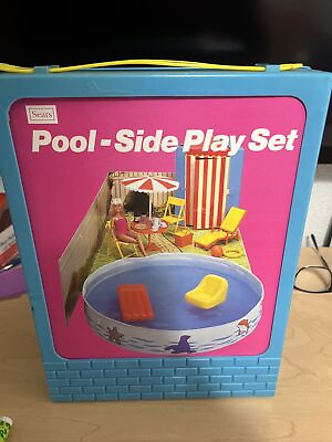 #ad Vintage Sears Pool Side Play Set Barbie