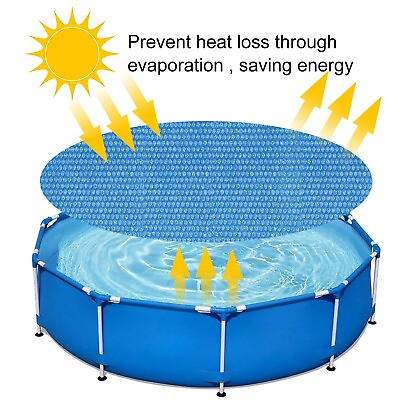 #ad #ad Pool Cover For 8 10 ft Feet 305CM 244CM Round Solar Swimming Heat Blanket Cover