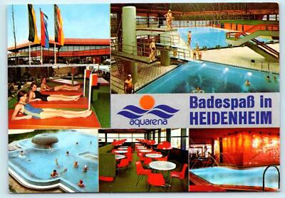 #ad HEIDENHEIM GERMANY Indoor Leisure Pool AQUARENA Solarium 4quot;x6quot; Postcard