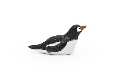 #ad Gentoo Penguin Swimming Sliding Rubber Model Toy 2quot; OK25 B619
