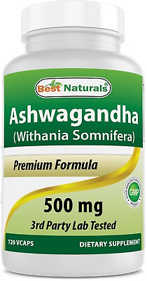 Best Naturals Ashwagandha 500mg 120 Capsules