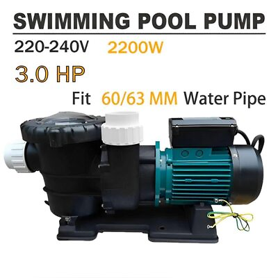 #ad 3 HP High Speed Pool Pump for up to 50000 Gallon Inground Swimming Pool US STOCK