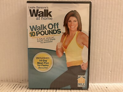 #ad Leslie Sansone#x27;s Walk at home Walk Off 10 Pounds w 14 Day Meal Plan DVD 2010