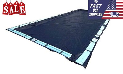 #ad Deluxe 20x40 Dark Blue Winter Rectangular Inground Swimming Pool Cover Safety