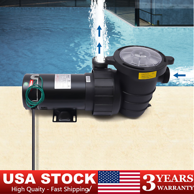 #ad 1 1 2HP 1 Speed Inground Swimming Pool pump motor Strainer w 1.5#x27;#x27; NPT AC110V