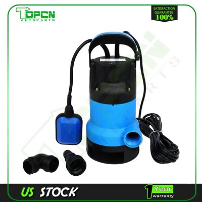 #ad 1 2HP Clean Dirty Submersible Water Pump Swimming Pool Pond Flood 2000GPH New