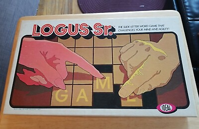 #ad vintage Logus Sr. Slide Letter Word Game Ideal 1971 Challenging Mind Agility htf