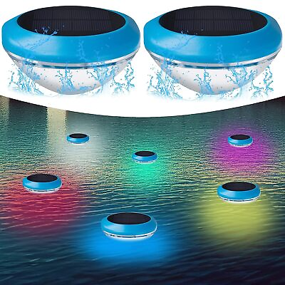 8 Pcs Solar Floating Pool Lights Multi Color Swimming Pool Lights Led Waterpro