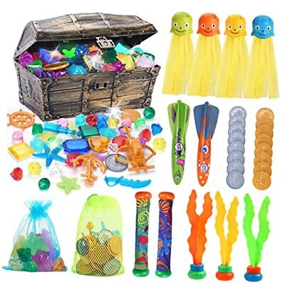 #ad Pool Diving Toys 60Pcs Swimming Pool Toys for Kids Water Dive Gems Bronze