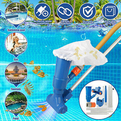 #ad Swimming Pool Suction Vacuum Head Cleaner Cleaning Kit No Electricity Required