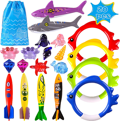 #ad Summer Pool Diving Swimming Toys for Kids Fun Swim Games Sinking Set Underwate