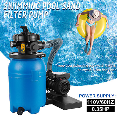 #ad Above Ground Swimming Pool 10quot; Sand Filter 2640GPH 1 3HP Water Pool Pump