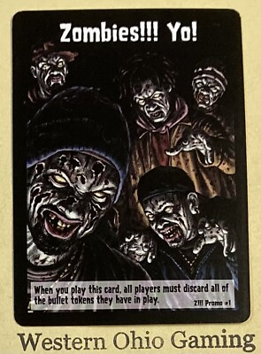 #ad Zombies Zombies Yo #1 Promo Card USED Board Tile Game