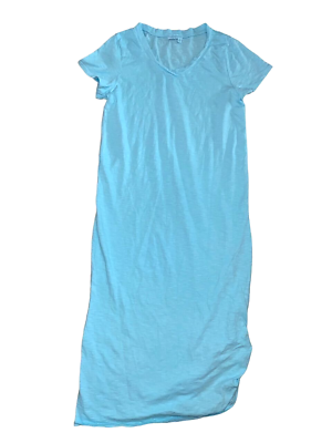 FRESH PRODUCE Small Swimming BLUE Cotton Jersey CHRISTA Midi Dress $74 NWD S