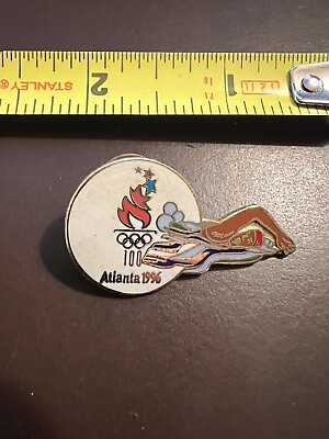 #ad Swimming Atlanta 1996 Olympics Lapel Pin