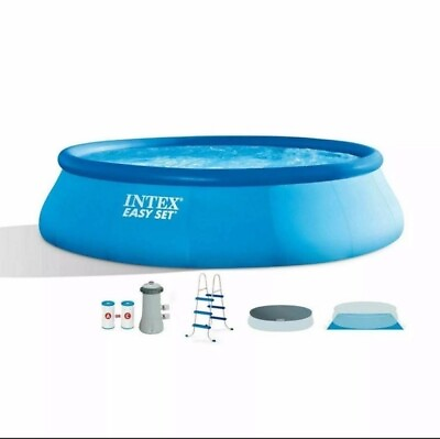 #ad #ad Intex 26165EH 15ft x 42in Easy Set Inflatable Above Ground Swimming Pool w Pump