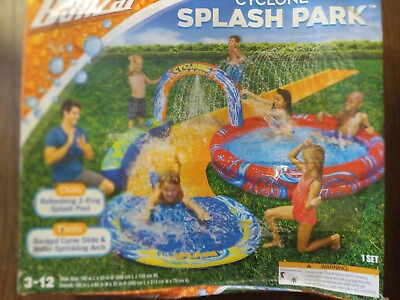 #ad Banzai Cyclone Splash Park Inflatable Sprinkling Slide Water Aqua Pool Kids