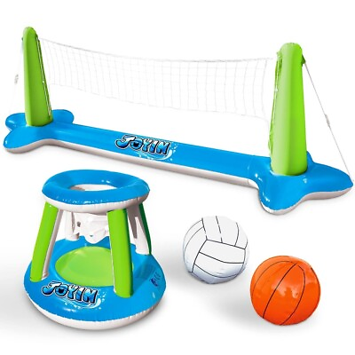 #ad Inflatable Basketball amp; Volleyball Set for Pool Parties
