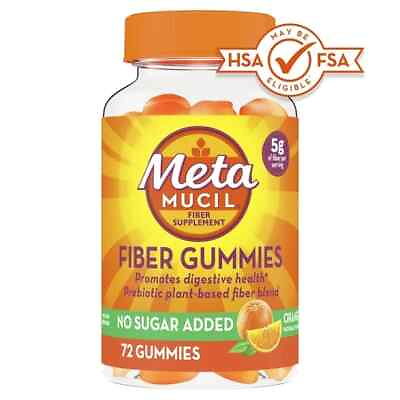 Metamucil Daily Fiber Supplement Fiber Gummies for Digestive Health Plant Base