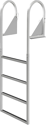 #ad VEVOR Dock Ladders Flip Up Dock Ladder with Rubber Mat Swim Ladder Aluminum 4