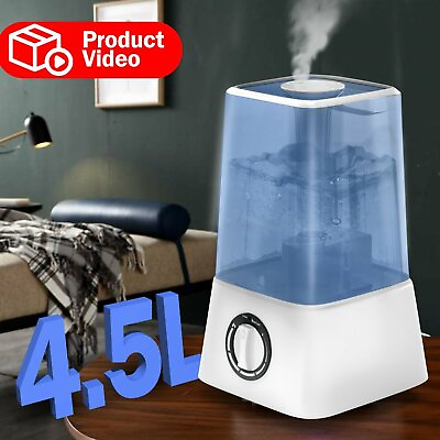 1.2 Gallon Cool Mist Ultrasonic Air Humidifier Adjustable Diffuser for bedroom