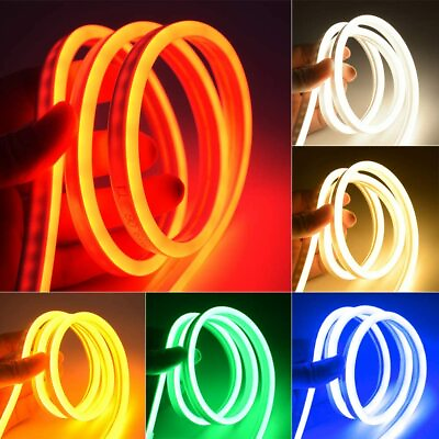 12V Flexible LED Strip Waterproof Sign Neon Lights Silicone Tube 1M 2M 3M 5M USA