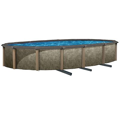 #ad Bluewave Riviera 15#x27;X30#x27; Oval 54quot; Deep Steel Wall Hybrid Above Ground Pool