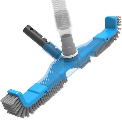 #ad #ad 20quot; 2 in 1 Pool Brush Vacuum Head with Swivel Hose Connection amp; Durable Nylon...