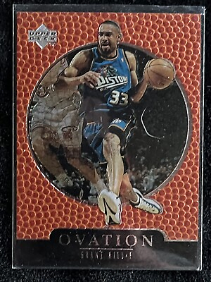 #ad 1998 99 Upper Deck Ovation Grant Hill #18 Detroit Pistons DUKE HOF