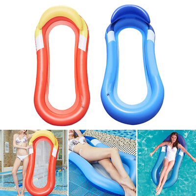 #ad New Swimming Pool Floats SunSeat Floating Inflatable Swimming Pool Lounge Chair